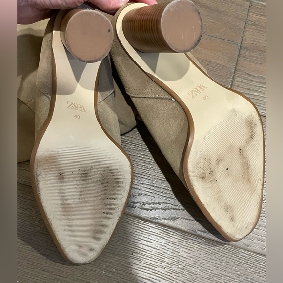 Heeled Split Leather Boots - ZARA size 9 - Picture 6 of 6